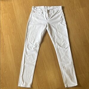 Hudson Jeans White Skinny Fit Denim